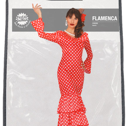Vestido Español Flamenco Lunares Blancos