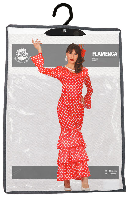Vestido Español Flamenco Lunares Blancos