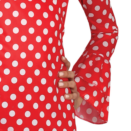 Vestido Español Flamenco Lunares Blancos