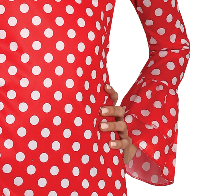Vestido Español Flamenco Lunares Blancos