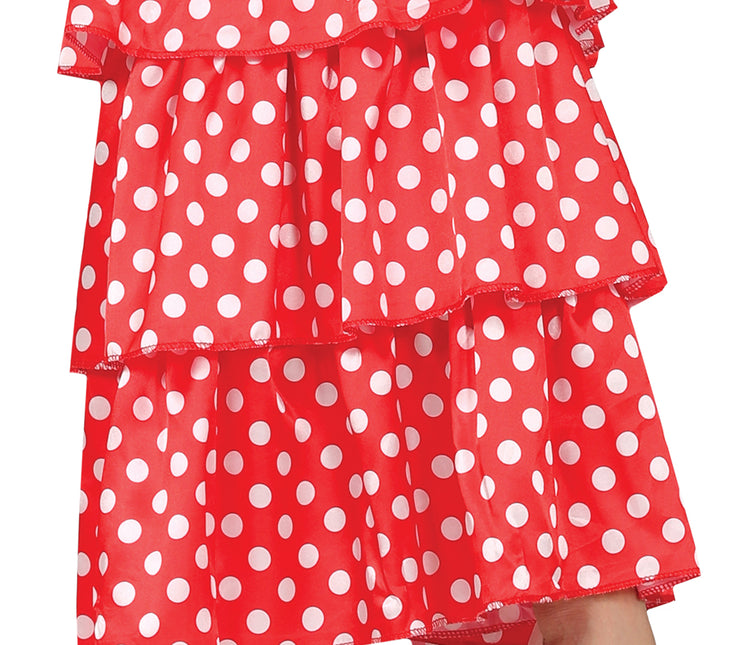 Vestido Español Flamenco Lunares Blancos