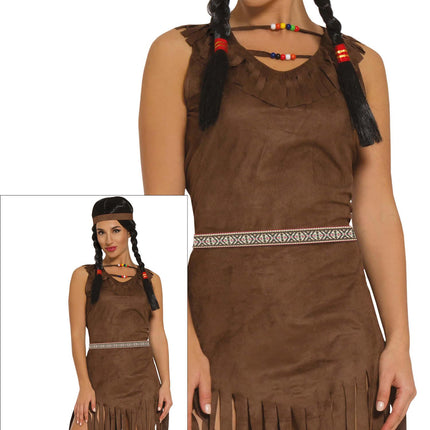 Vestido Indio Damas Beige