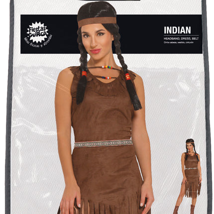 Vestido Indio Damas Beige