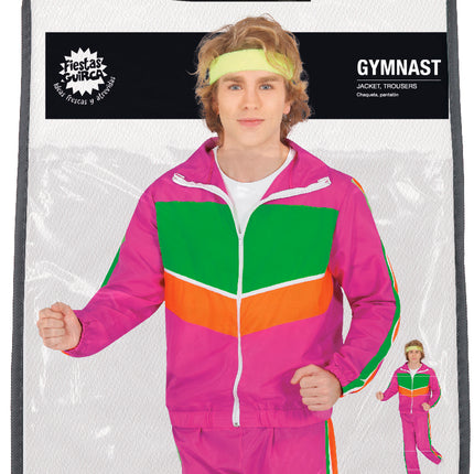 Traje de gimnasia rosa