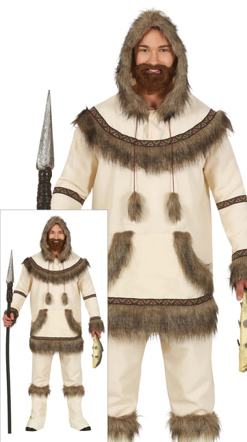 Disfraz de esquimal para hombre Beige