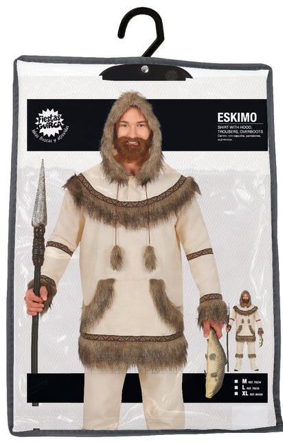 Disfraz de esquimal para hombre Beige