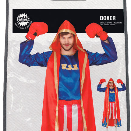 Disfraz de Boxeador Rojo Azul