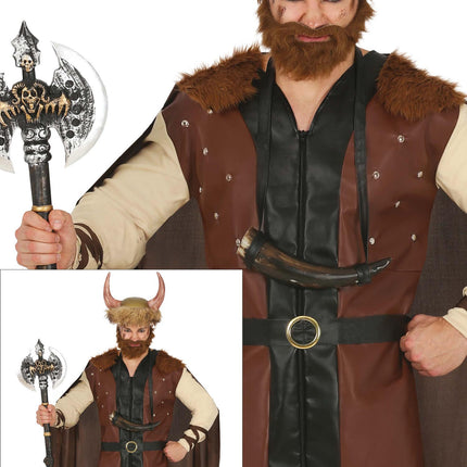 Disfraz de Vikingo Marrón Hombre