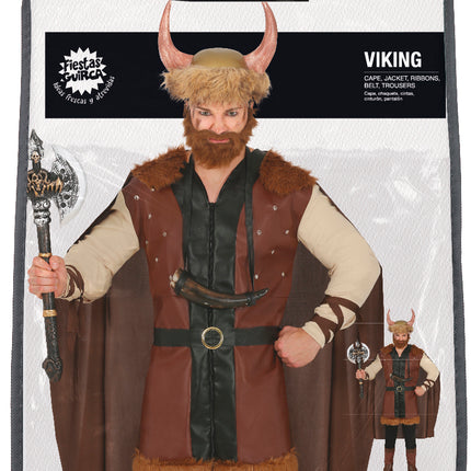 Disfraz de Vikingo Marrón Hombre