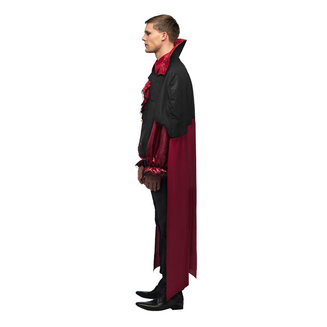Disfraz Halloween Negro Rojo Vampiro