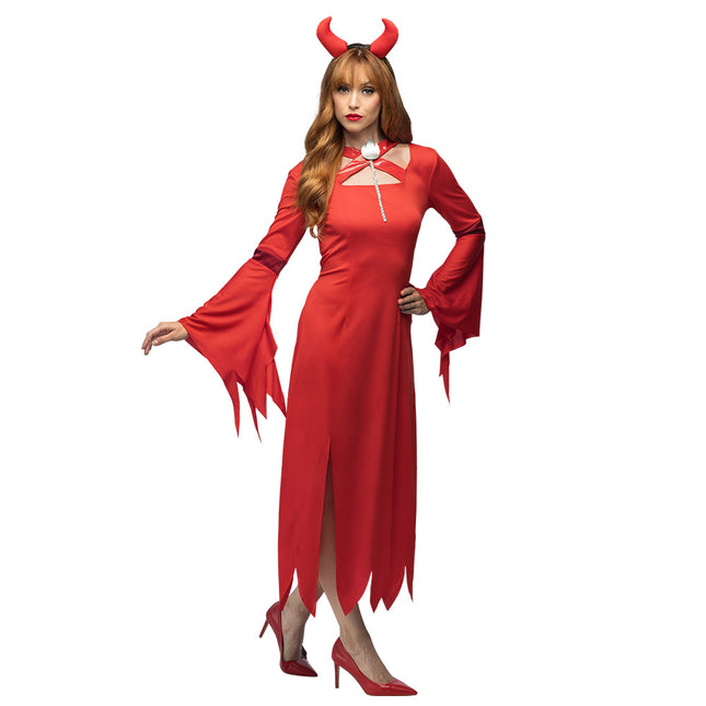 Vestido Halloween Rojo Señoras Diablo