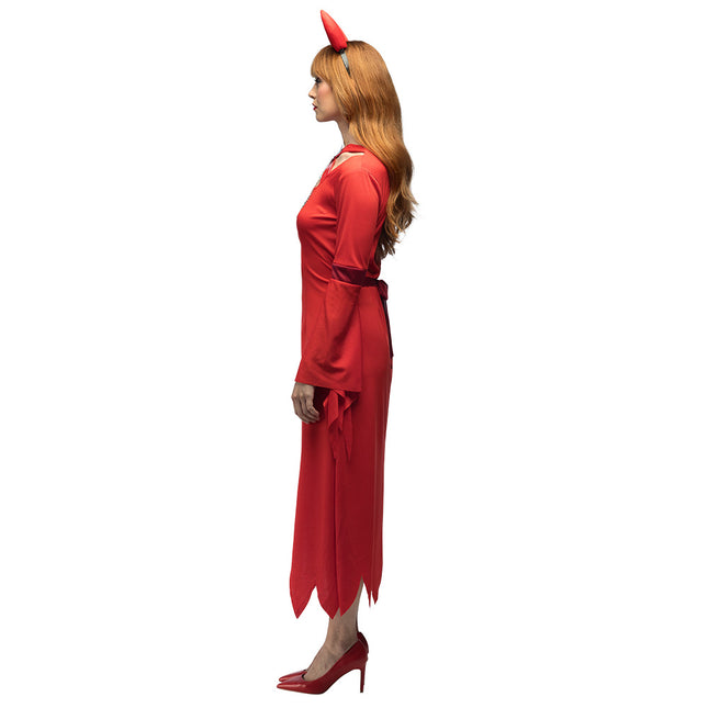 Vestido Halloween Rojo Señoras Diablo