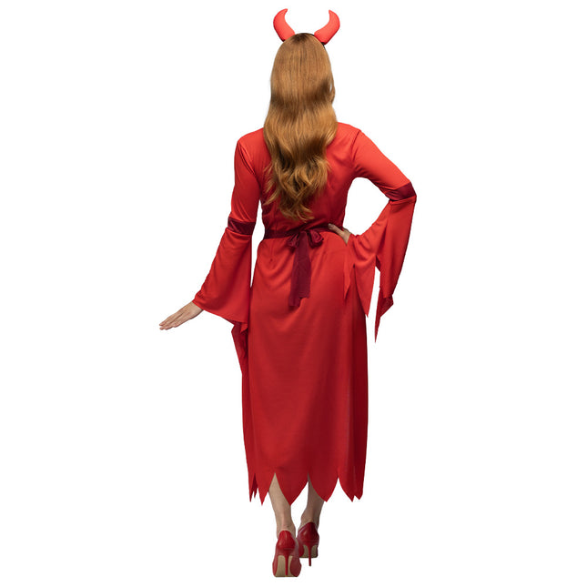 Vestido Halloween Rojo Señoras Diablo