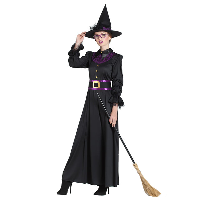 Vestido de Halloween Negro Señoras Bruja