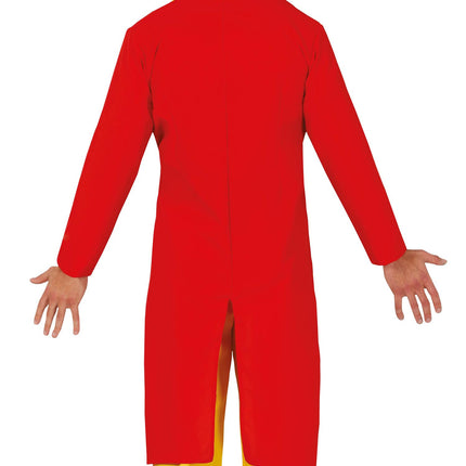 Traje de Payaso Rojo Azul Amarillo