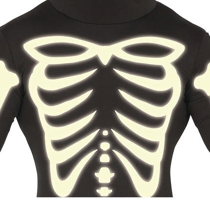 Disfraz Halloween Esqueleto Hombre Negro L