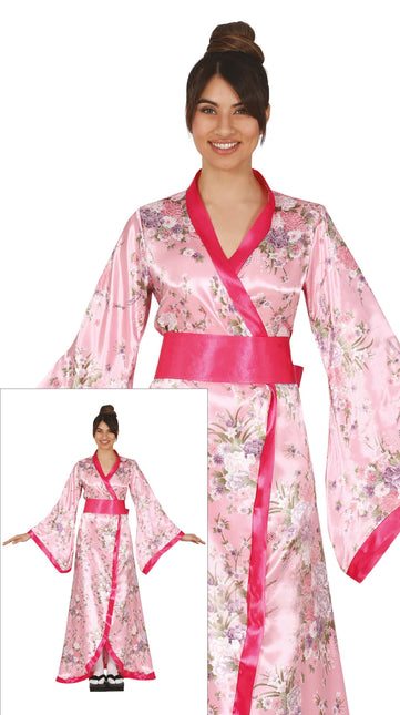Kimono Disfraz Damas Rosa