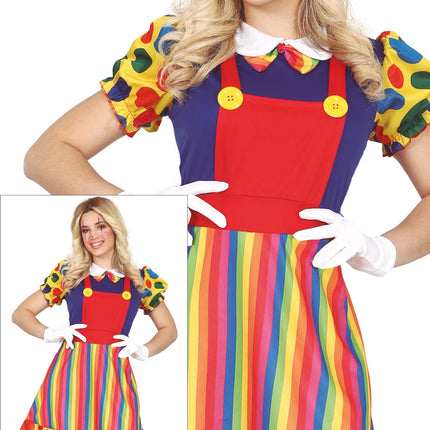 Vestido Disfraz de Payaso Mujer