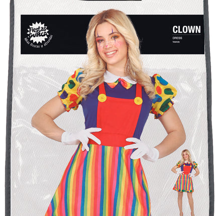 Vestido Disfraz de Payaso Mujer