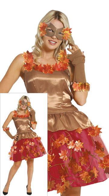 Vestido Hojas Rosa