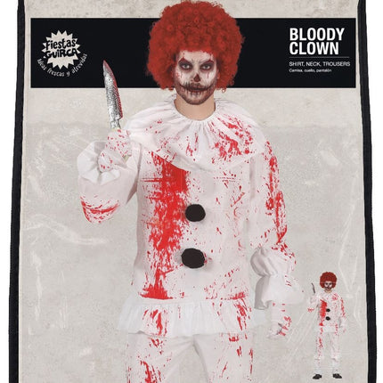 Disfraz de Payaso de Halloween para Hombre Sangriento