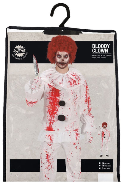 Disfraz de Payaso de Halloween para Hombre Sangriento