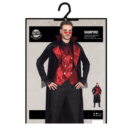 Disfraz de Vampiro Halloween Hombre Rojo