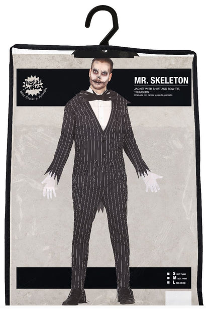 MR Esqueleto Disfraz de Halloween Hombre