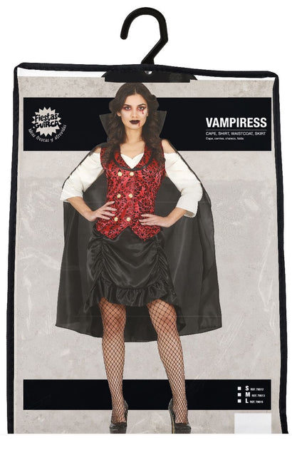 Disfraz de vampiresa de Halloween para mujer