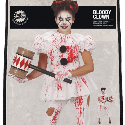 Disfraz de Payaso de Halloween Sangriento para Mujer