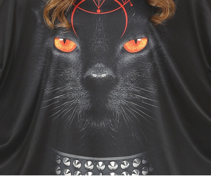 Poncho de Halloween Gato Señoras