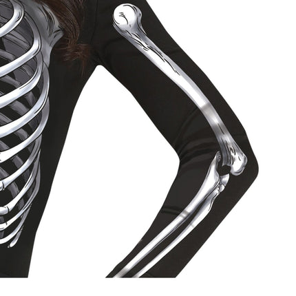 Esqueleto Vestido Halloween Señoras Negro