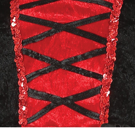 Disfraz de Vampiresa Halloween Mujer Rojo Negro