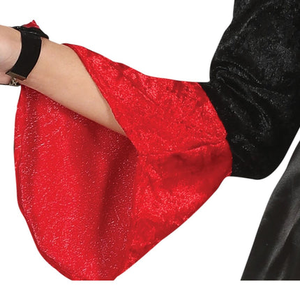 Disfraz de Vampiresa Halloween Mujer Rojo Negro