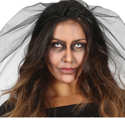 Disfraz de Novia Fantasma de Halloween Negro para Mujer
