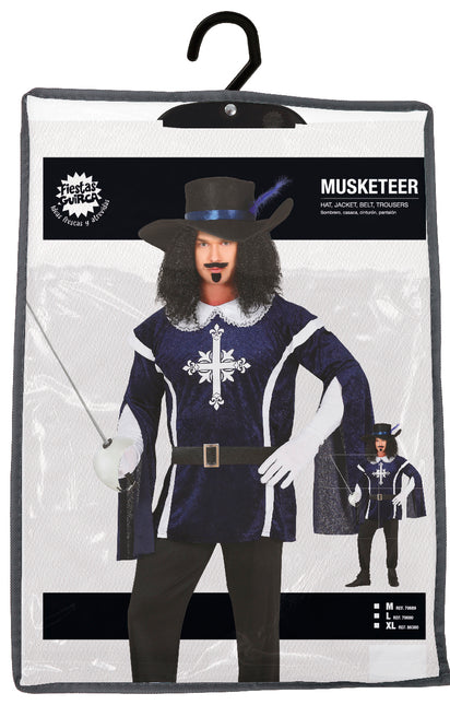 Disfraz de Mosquetero Azul Hombre