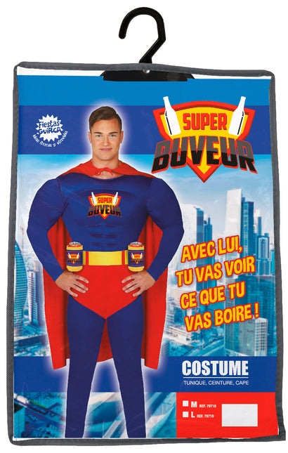 Disfraz de Super Buveur Hombre