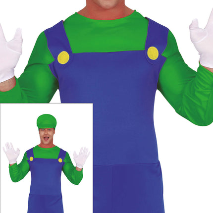 Disfraz de Super Mario Luigi para hombre