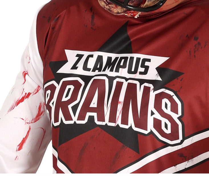 Disfraz de zombie de rugby para Halloween Hombre