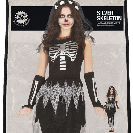 Disfraz de esqueleto de Halloween para mujer