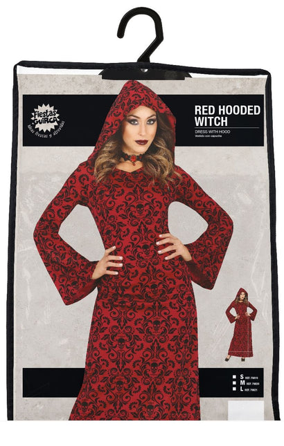 Vestido de bruja Damas rojo