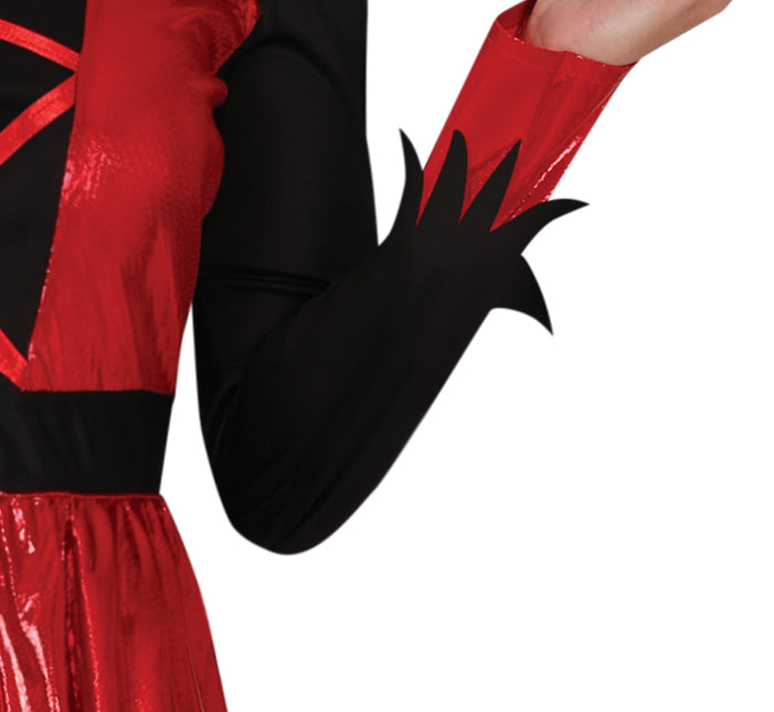 Vestido Halloween Negro Rojo Señoras Diablo