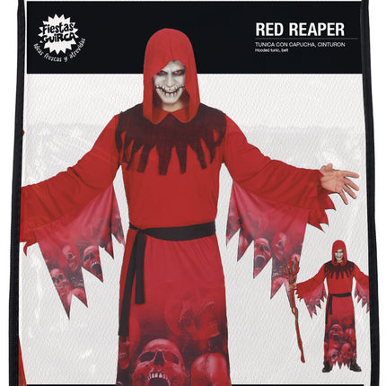 Disfraz de Halloween Rojo Reaper para Hombre