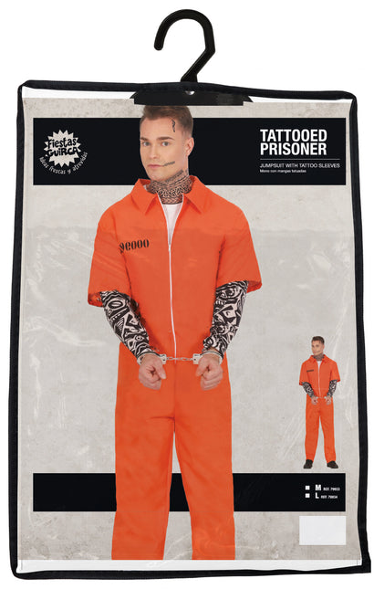 Disfraz Halloween Naranja Prisionero Hombre