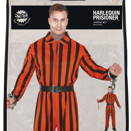 Mono de Halloween Prisionero Arlequín para hombre