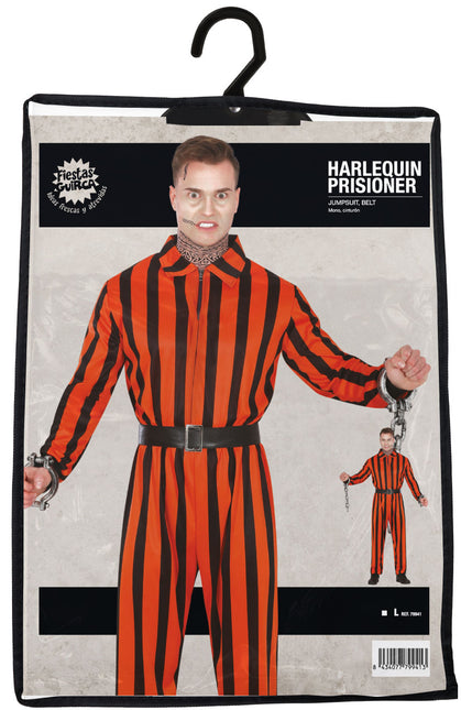 Mono de Halloween Prisionero Arlequín para hombre