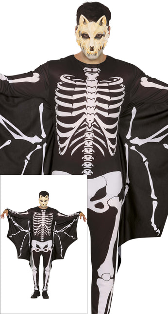 Disfraz de Halloween Esqueleto de Murciélago para Hombre