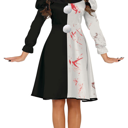 Vestido Halloween Damas Payaso Horrible
