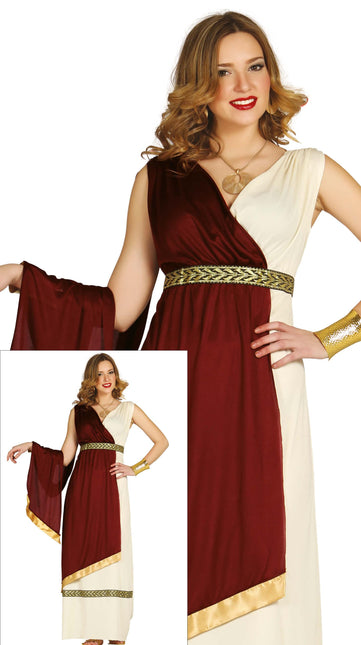 Vestido Romano Rojo Señoras