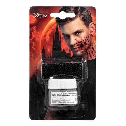 Kit de maquillaje «Crusty blood» (sangre falsa coagulada y esponja)